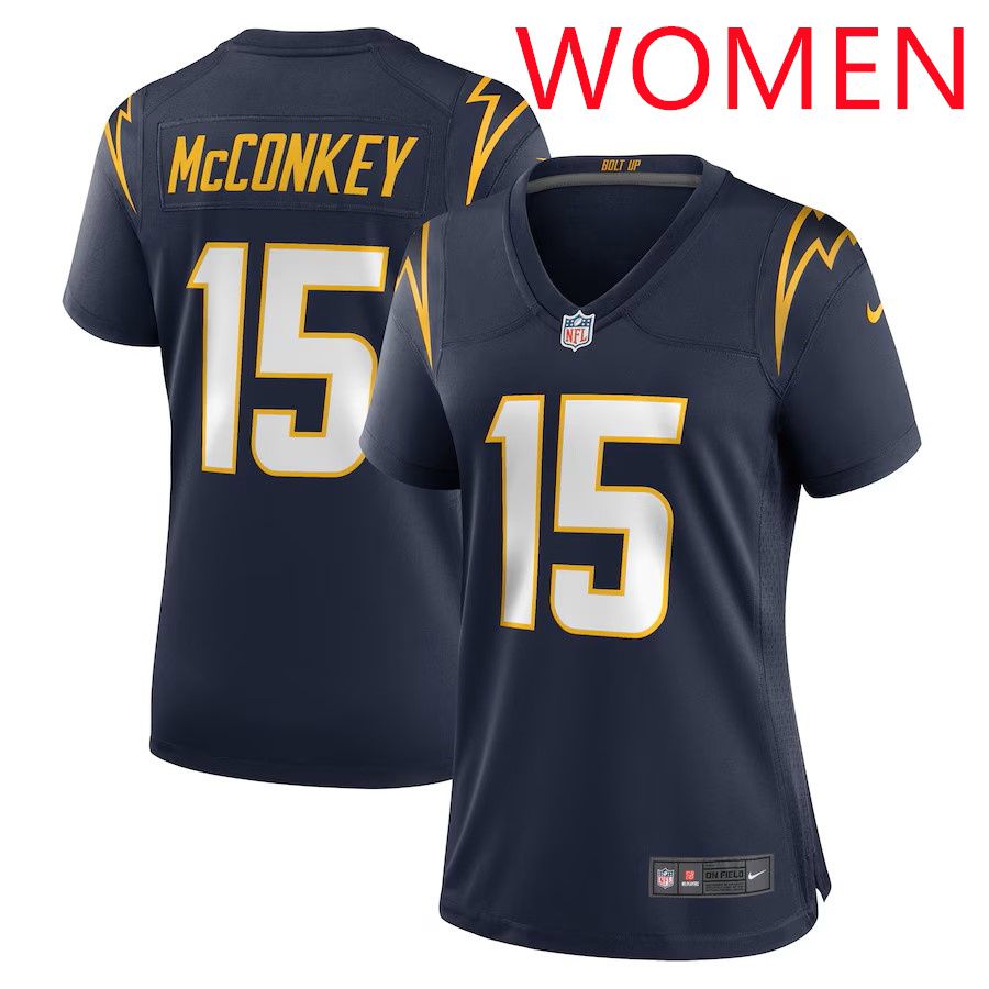 Women Los Angeles Chargers #15 Ladd McConkey 2025 Nike Navy Alternate Game NFL Jersey->los angeles chargers->NFL Jersey